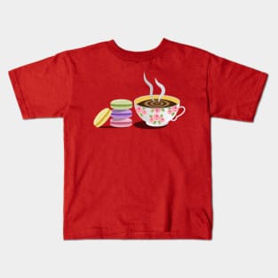 Macaroon With Coffee Kids T-Shirt